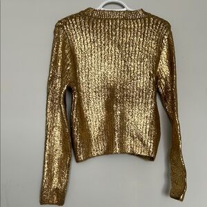Gold Metallic  Shimmering Texture and Fitted Silhouette(new without tags)